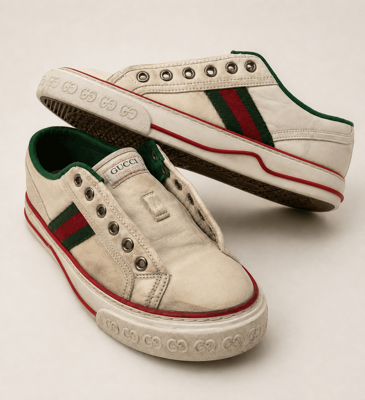 Кеды Gucci, до реставрации