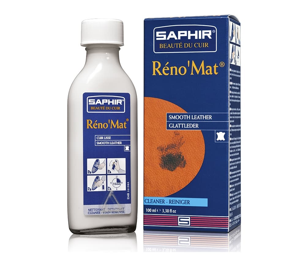Очиститель для гладкой кожи RENO Mat, стеклянный флакон, 100 мл