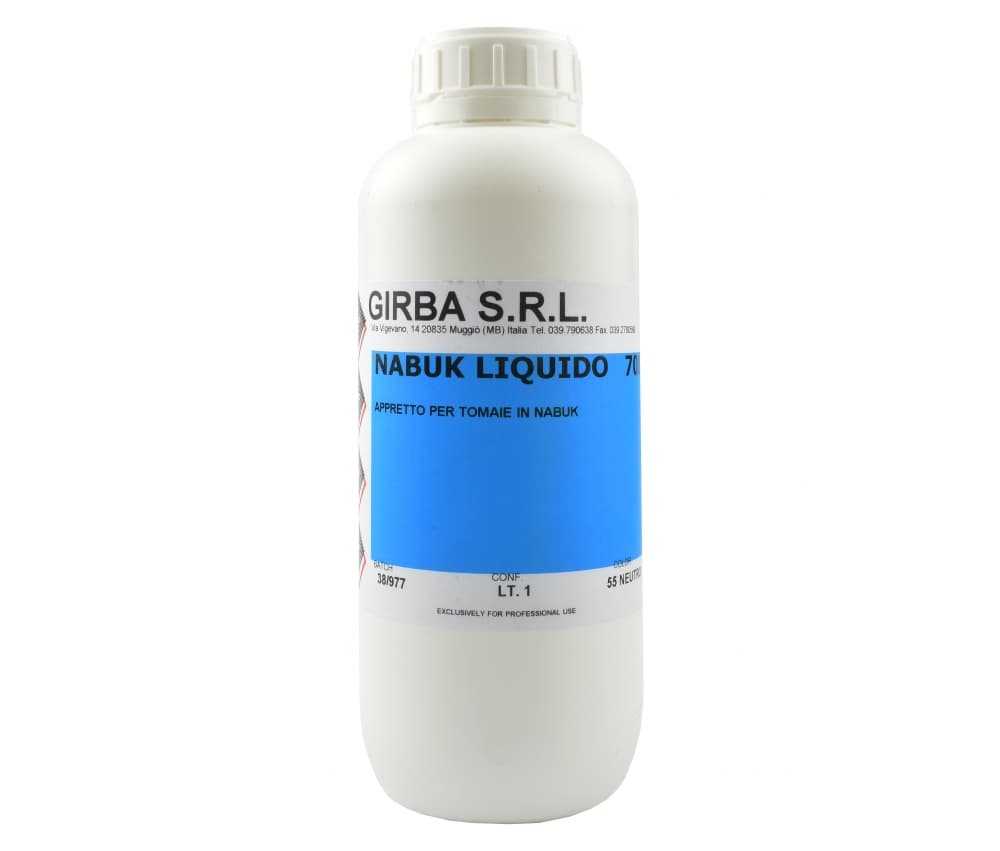 055 Аппретура для обновления нубука и замши, NABUK LIQUIDO, пластиковая фляга, 10000 мл (бесцветный)